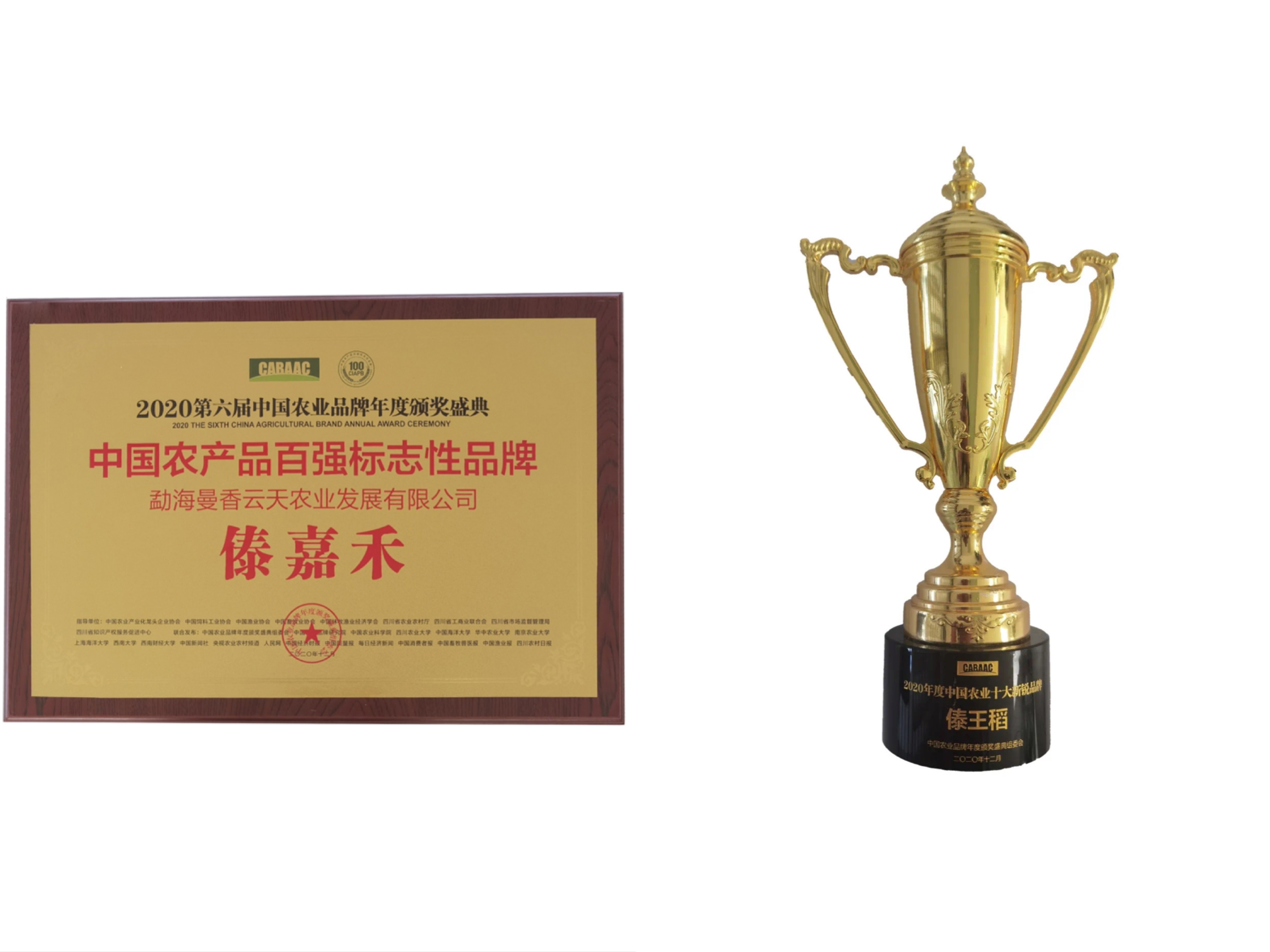 “傣王稻&傣嘉禾勐海香米”上榜“2020中國農(nóng)產(chǎn)品百強(qiáng)標(biāo)志性品牌”！